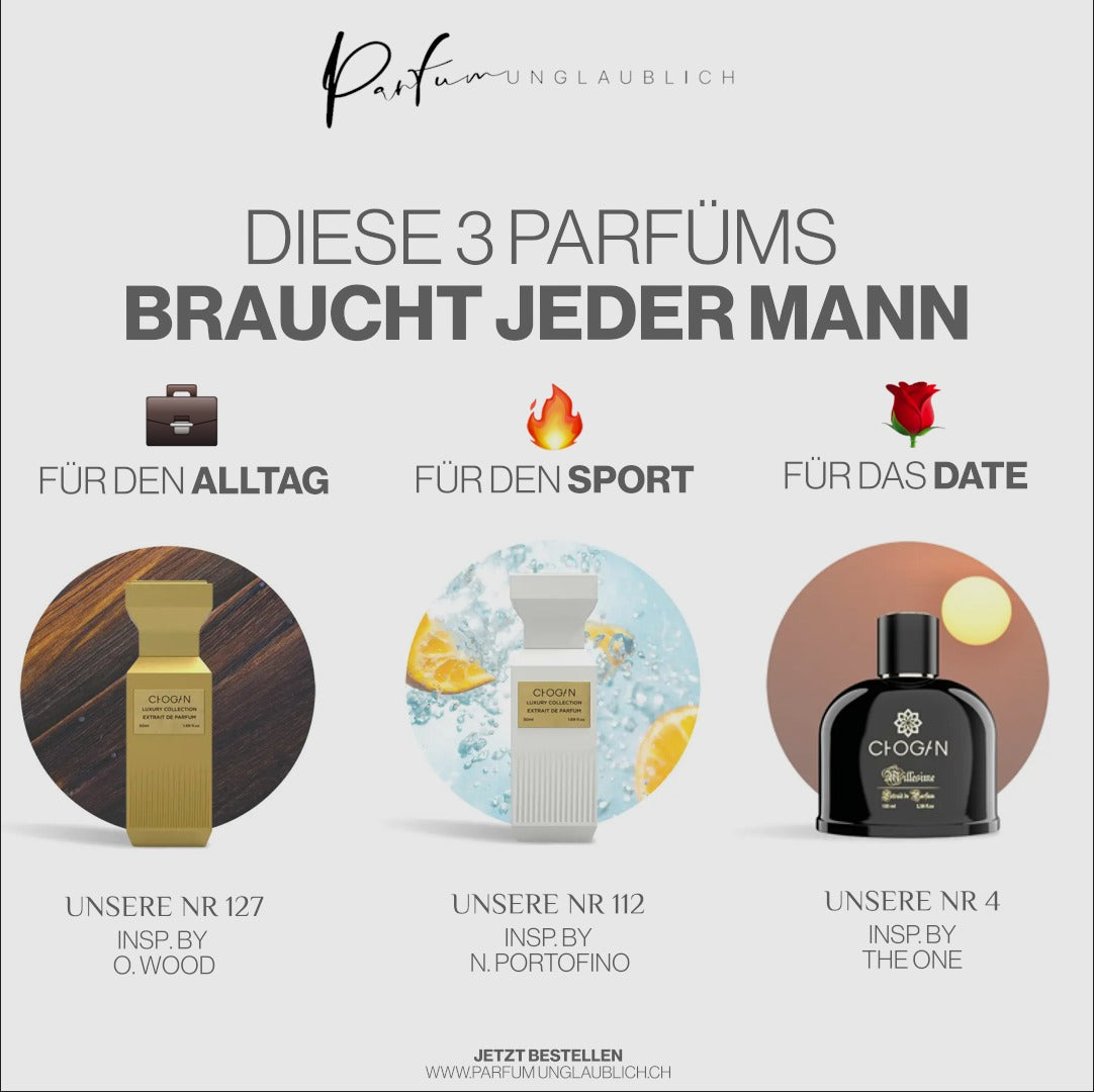The three fragrances for men