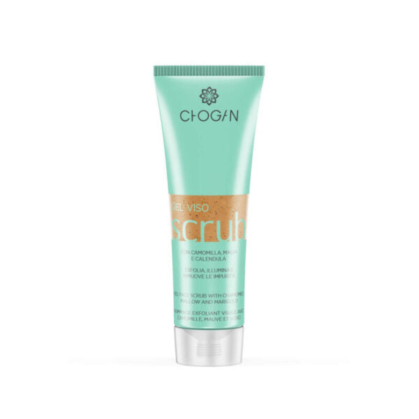 Gel exfoliant pour le visage à la camomille, à la mauve et au calendula