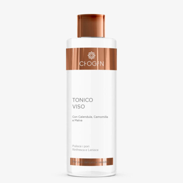 Tonique facial pour peaux sensibles au calendula, camomille et mauve