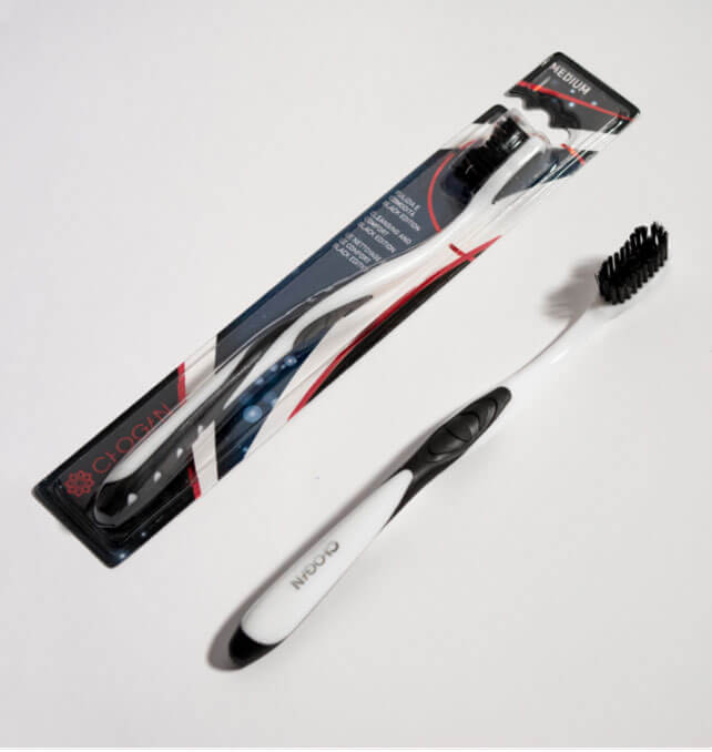 Toothbrush with medium bristles